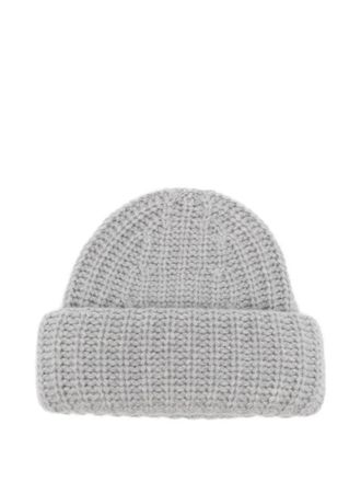 Lisa Yang ribbed beanie - women - Cashmere - M/L - Grey