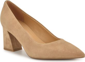Nine West Kalore 9x9 Pointed Toe Pump in Taupe at Nordstrom, Size 10.5