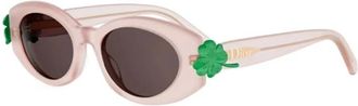 Dior Clover B1I Oval Zonnebril - unisex - Zonnebrillen - Roze - 52 MM - Accessoires