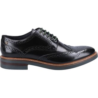 Base London Woburn Excel Heren Brogues Schoenen Zwart