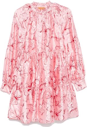 Stine Goya Foil Foliage mini dress - Pink