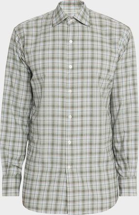 Peter Millar Mens Frasier Performance Flannel Sport Shirt