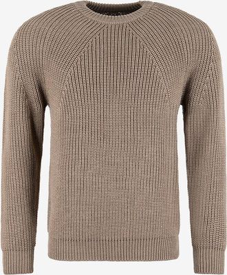 Batoner Gerippter Rundhalspullover aus Strick