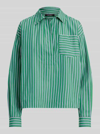Lauren Ralph Lauren Regular Fit Hemdbluse aus reiner Baumwolle in Gruen, Gr&ouml;&szlig;e XL