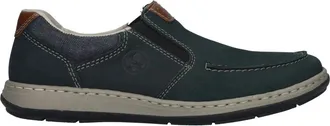 Rieker Blauwe Leren Instappers voor Heren - Heren - Sneakers - Blauw - 40 EU - Leer - Schoenen
