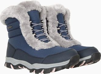 Mountain Warehouse Womens Mountain Warehouse Womens/Ladies Ohio Thermal Short Shaft Snow Boots - Blue - Size: 4