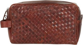 Howard London Braided Washbag John - Heren - Toilettassen - Bruin - ONE Size - Leer - Tassen