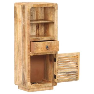 Berkfield Home Highboard 45x32x110 cm Rough Mango Wood in Brown | Size: 45 x 32 x 110 cm