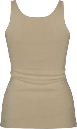 Toteme Womens Knit Tank Top Beige Compact Sweater