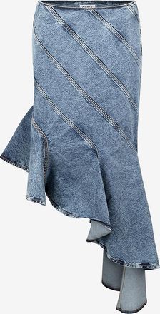 Alaia Asymmetrischer Spiral-Jeansrock