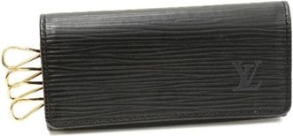 Louis Vuitton Pre-owned Accessories, female, Black, Size: ONE SIZE Pre-owned Leather Key Holder