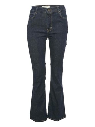 Max Mara logo-patch flared denim jeans - Blue