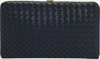 Bottega Veneta Mezzanotte Leather Clutch Bag