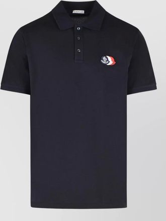 Moncler cotton shirt polo collar short sleeves