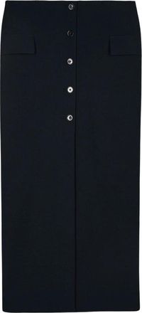 Patrizia Pepe Double Stretch Canvas Rok - Dames - Midirokken - Zwart - XS - Rokken