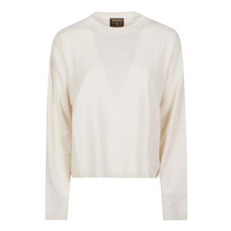Woolrich Comfortabele Trui - Dames - Ronde hals truien - Wit - M - Truien & Vesten