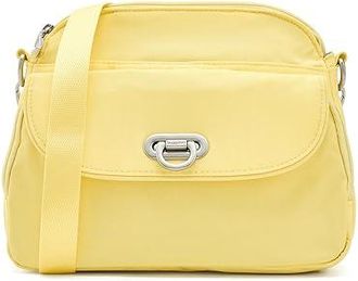 Baggallini Coastal Flip Lock Crossbody Cross Body Womens Handbags Butter Yellow, Nylon