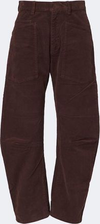 Nili Lotan Shon cotton-blend corduroy barrel-leg pants