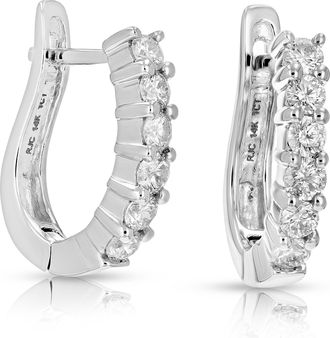 Vir Jewels 1.60 cttw Diamond Hoop Earrings 14K White Gold