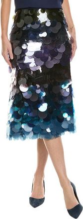 Cynthia Rowley Gradient Paillette Midi Skirt