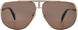Chopard Polarized Brown Pilot Unisex Sunglasses SCHG91V 8FFP 65