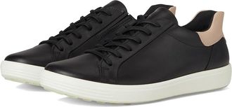 Ecco Soft 7 Easy Slip Sneaker Womens Shoes Black/Rose Dust : EU 41 (US Womens 10-10.5) M, Leather