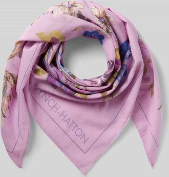 Fynch-Hatton Fynch-Hatton Schal mit Logo-Print in Hellrosa, Gr&ouml;&szlig;e 1