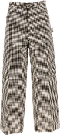 Plan C Utility Wijde Broek - Dames - Wijde Broeken - Veelkleurig - M - Wol - Broeken