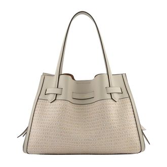 Pourchet Dames, Tassen, Beige, Maat: ONE Size Katoen