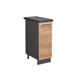 Vicco Armario De Farmacia Fame-line, Roble Dorado, 30 Cm, Et Antracita
