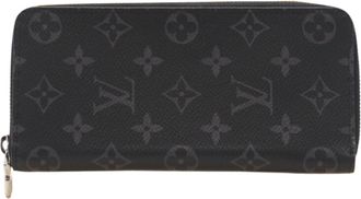 Louis Vuitton Black Coated Canvas Long Wallet (Bi-Fold) (Pre-Owned)