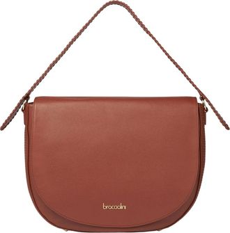 Braccialini Naomi Schoudertas - Dames - Tassen - Bruin - Maat: ONE Size Leer