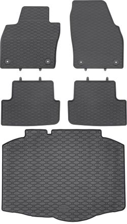 OEM Juego De Alfombrillas De Goma Para Coche Y Alfombrilla Para Maletero Para Seat Ibiza V Hatchback Desde Junio De 2017
