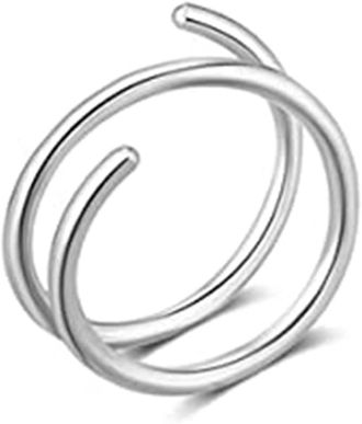 Generic Double Nose Ring for Single Piercing Twist Nose Ring Hoop Spiral Nose Hoop Rings for Women Useful and Attractive Multicoloured