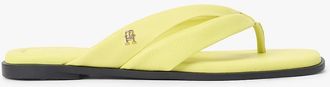 Tommy Hilfiger Womens Leather Flip-Flop - Green - US 6.5 / EU 37