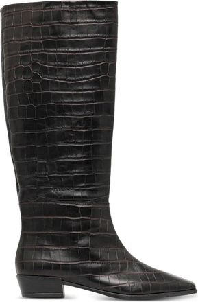 Copenhagen Stivali con effetto coccodrillo - Marrone