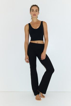 H&M Low Waist Flared Sports Leggings With Softmove in Black at Nordstrom, Size X-Large