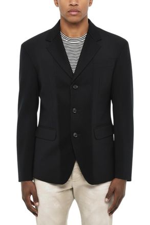 Dsquared2 Blue Solid Notched Lapel Blazer