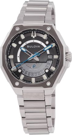 Bulova Series X Quartz Black Dial Mens Watch 98B456