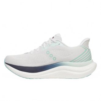 Saucony Womens Triumph 23 Running Shoes In White/navy