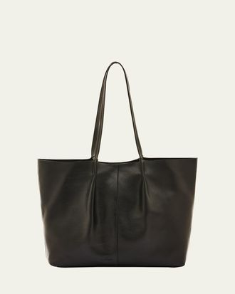 IL BISONTE Nina Pleated Leather Tote Bag