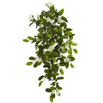 Nearly Natural 19-in Mixed Stephanotis & Ivy Hanging Artificial Plant in Green at Nordstrom