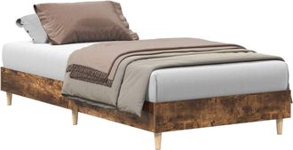 vidaXL Estructura De Cama Roble Ahumado 80 X 200 Cm Vidaxl