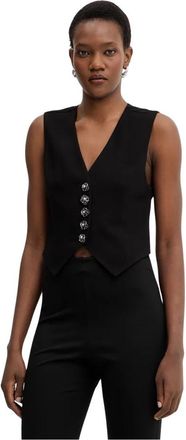 Pinko Giuggiolo Gilet - Dames - Bodywarmers - Zwart - M - Polyester - Jassen