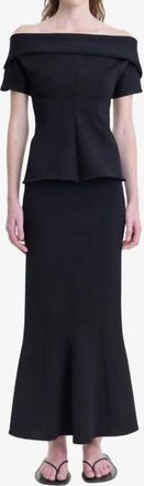 FFORME Faye Folded Neckline Top In Black