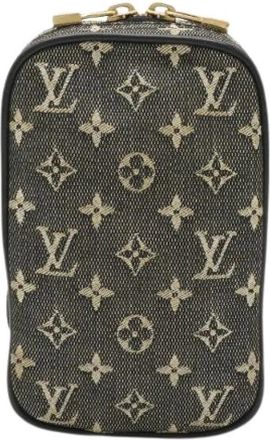Louis Vuitton Pre-owned Cross Body Bags, female, Gray, Size: ONE SIZE Pre-owned Monogram Mini Canvas Camera Shoulder Pouch