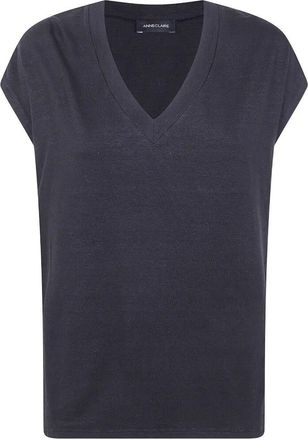 Anneclaire Short Sleeves V Neck Sweater