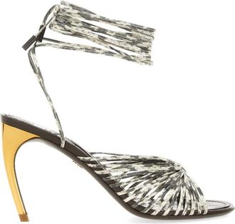 Ferragamo Multicolor Printed Heels