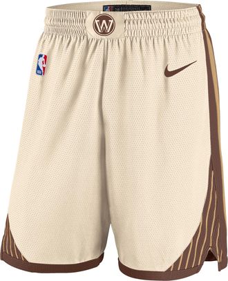 Nike Golden State Warriors City Edition Nike Mens Dri-FIT NBA Swingman Shorts in Brown | HM6036-120