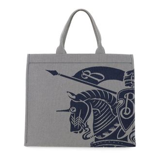 Burberry Tote Bags, male, Gray, Size: ONE SIZE EKD Square Tote